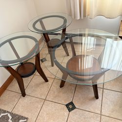Glass Tables set of 3