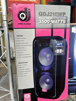 Quantum QDJ210WP Dual 10" 3500W Portable Loudspeaker + Wireless Mic - Halloween Special 50% Off $175