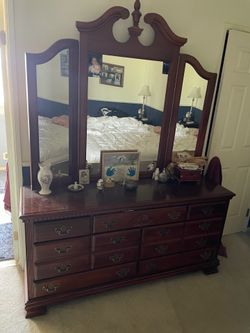 Dresser with mirror