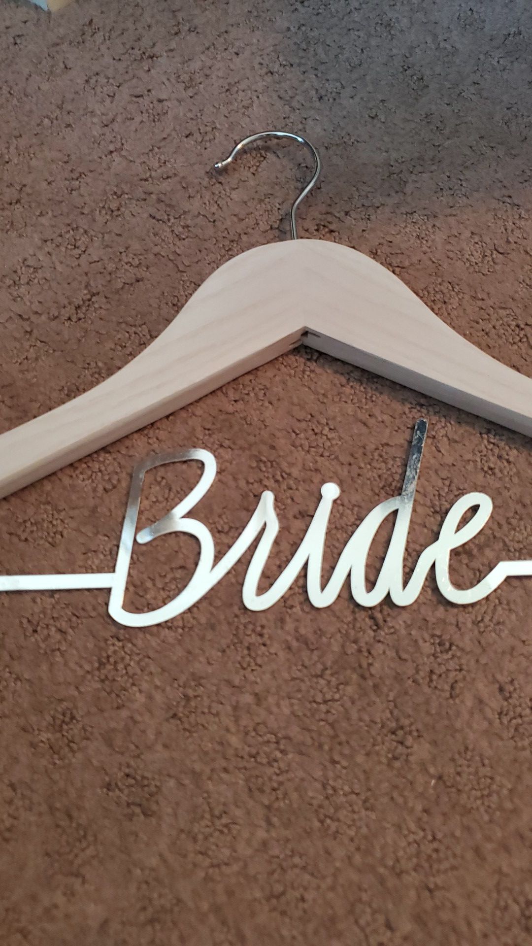 Wedding dress wood bride hanger