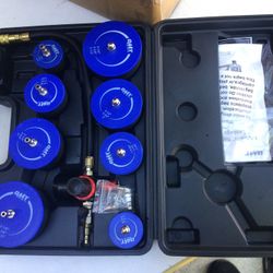 OMT Turbo System Leakage Tester Kit, 10pc Turbo Boost Leak Tester Set with 4 Pairs of Stepped Adapters 1-3/8" to 3-1/2",