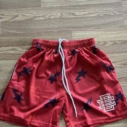 Unused Brand New Bape Red Eric Emanuel Shorts