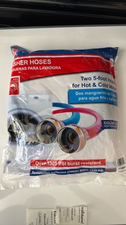 Washer hoses ( cold and  hot . Mangueras para lavadora ( caliente y fría )