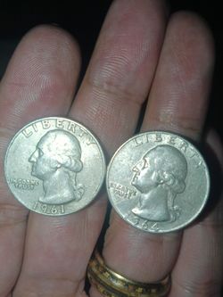 Two pure silver quarters