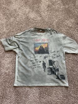 Mad rich graphic distressed tee