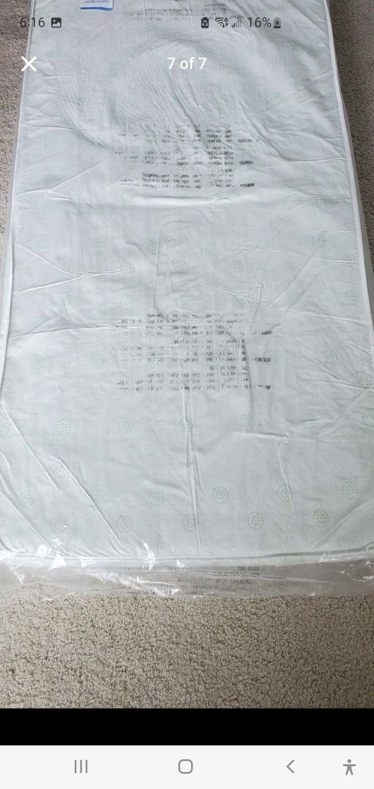 Brand New Crib Organic 2 In 1 Soy Foam Mattress