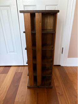 Vintage rustic wooden spinning CD rack( from the 1990’s)