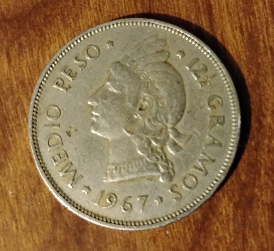 1967 Dominican Republic Large Coin