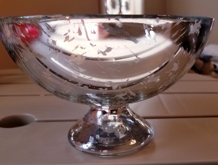 Silver Glass Bowl