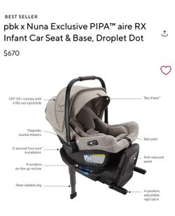 PBK x nuna exclusive pipa aire rx infant car seat & base