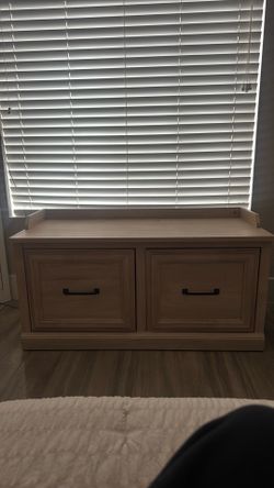 Beige Shoe Cabinet