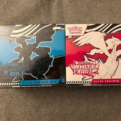 Black Bolt & White Flare MINT ETB Set: Pokemon TCG