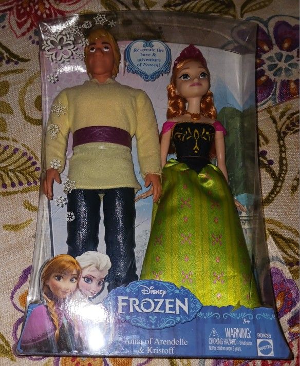 Disney Frozen Anna Of Arendelle And Kristoff - Set Of 2
