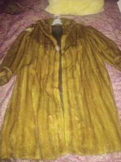 John F Morris Golden Brown Fur Coat