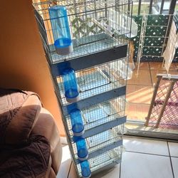 5 Jaulas En Una Con Sus Accesorios