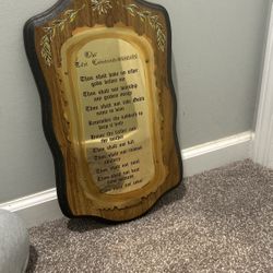 Ten Commandments Plaque
