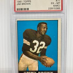 1961 Jim Brown #71 - Graded “6”