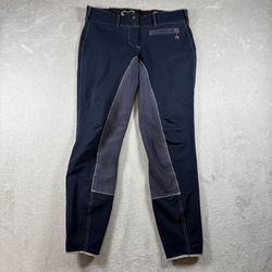 Goode Rider Breeches Womens 30L Blue Full Seat Pants Riding #3167