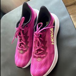 HOKA Women's hot pink color Running Shoes size 10.5B