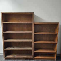 Wood Shelving (2) Units