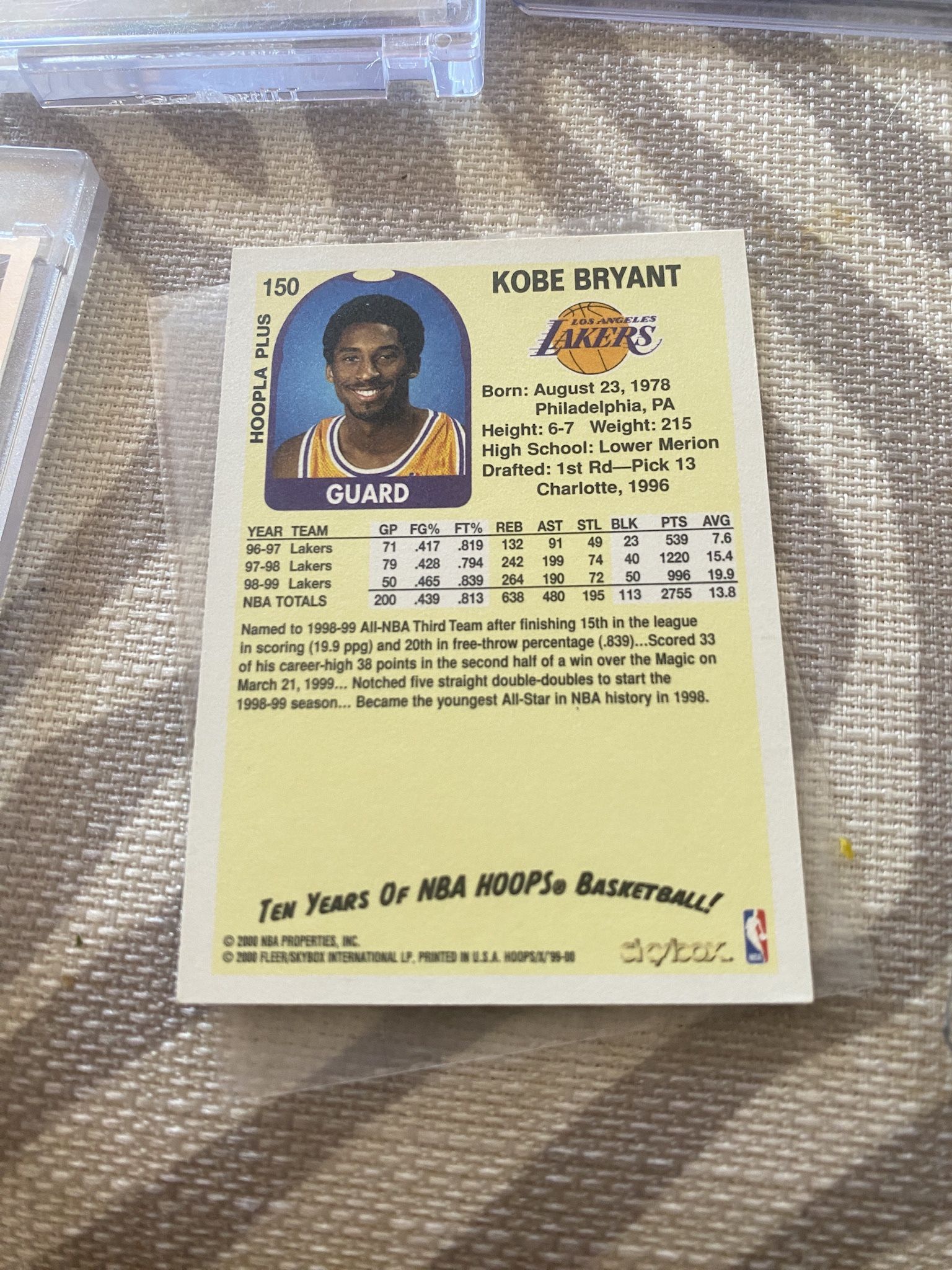 Kobe Bryant Hoops Hoopla Plus Refractor #150