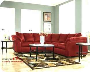 Rose red sectional! Other couch and loveseat deals here