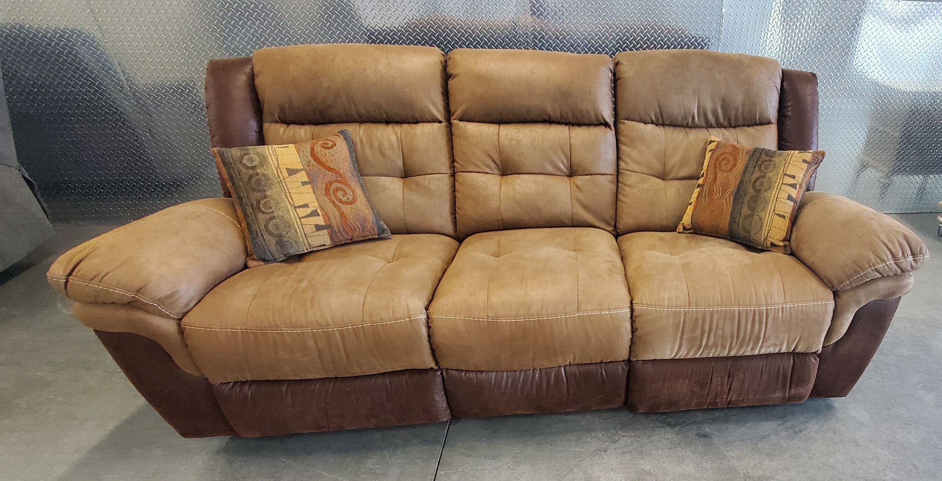 Beautiful Elegant Upscale Luxury Double Recliner Sofa