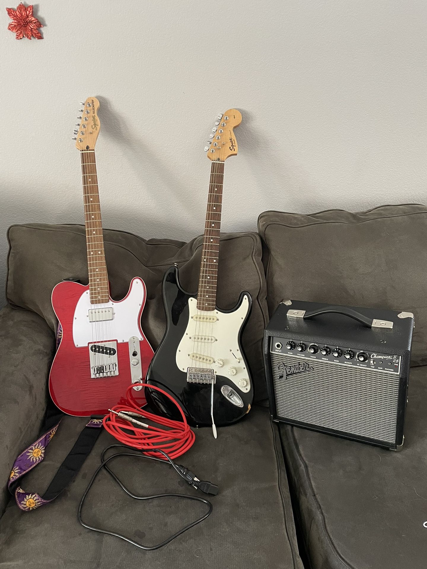 Each Price Varies! Squier Telecaster And Strat, Fender Champion 2 Amp