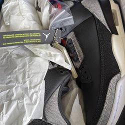 Jordan 3 black denim sz 8