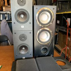 JBL SATELLITE SPEAKERS AND Digital Audio powered sub