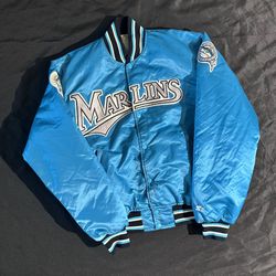 Size L: Men’s Vintage 90’s Florida Marlins Starter Satin Jacket 