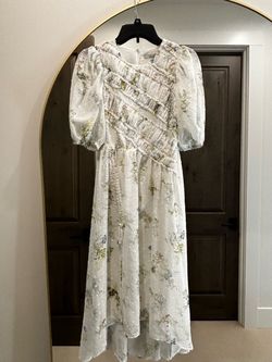 ALL SAINTS NEW White Floral Midi Dress Size 0