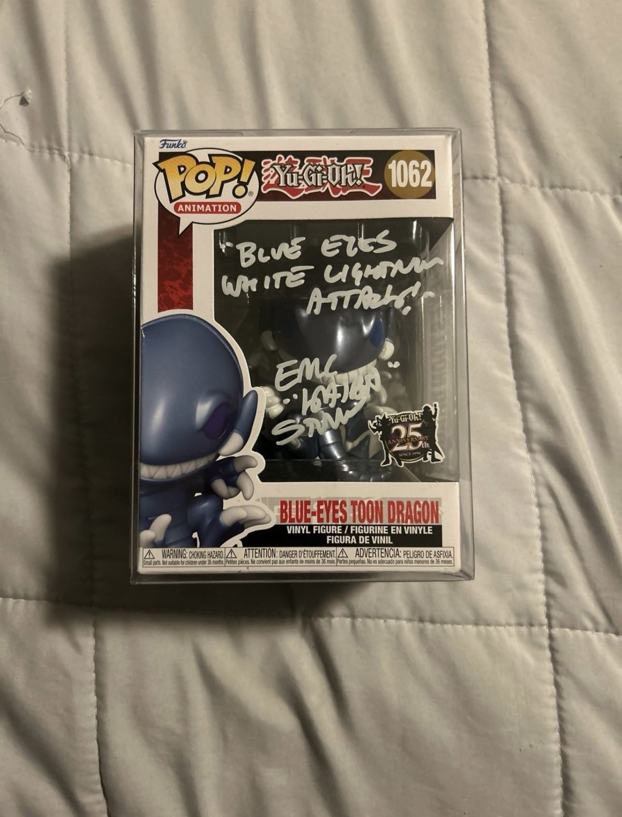 Signed Yugioh Blue Eyes White Dragon Funko Pop