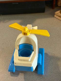 Fisher Price Little People Vintage Rescue Air Lift Cargo White Helicopter parts