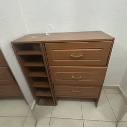 Wooden Dresser with Shelving