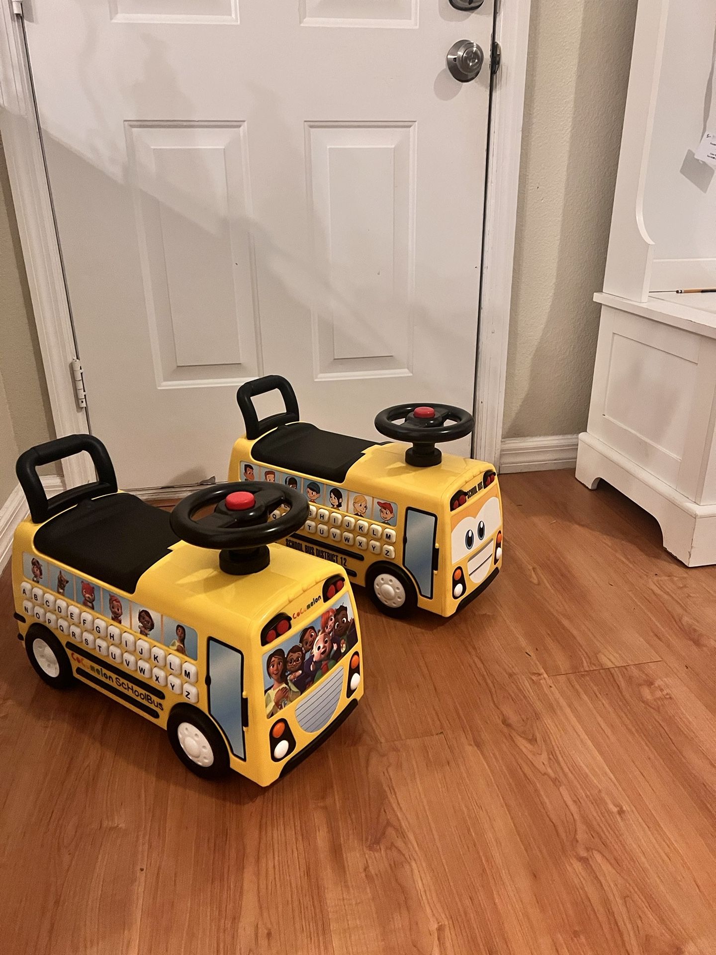 Two Ride On Musical School Yellow Buses $20 each