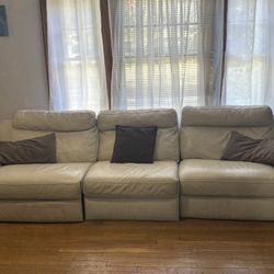 200 OBO 3 Piece Rearrangeable 136 Inch Genuine Leather Cover 