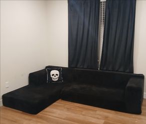 Black boneless couch