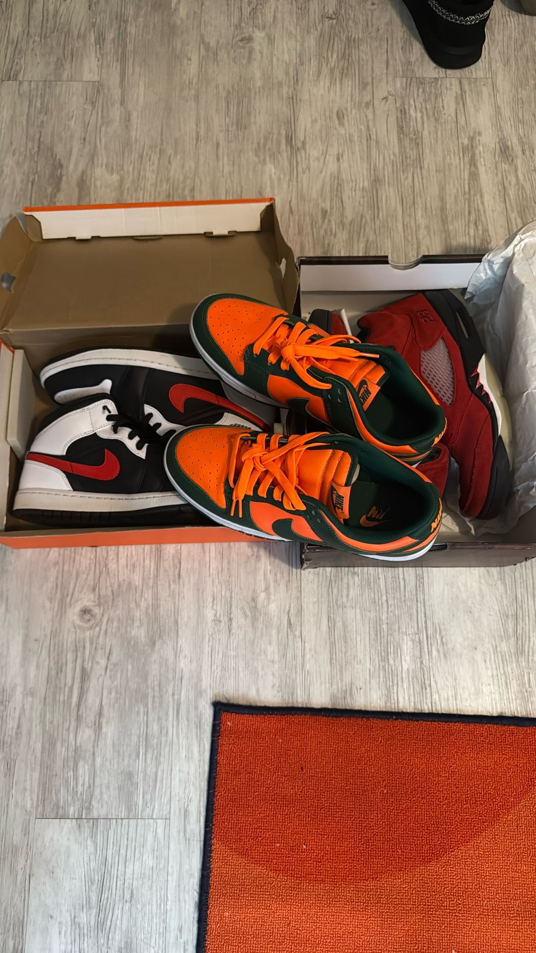Miami Dunks Lows, Jordan 5’s, Jordan 1 Mids