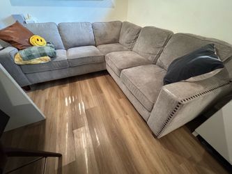 Grey sectional couch