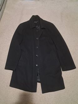 Black wool winter coat