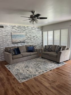 Couches, Pillows, Carpet, Painting