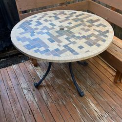 Backyard table with chairs