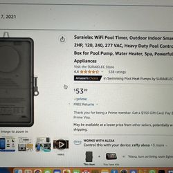 Wi-Fi pool Timer 40A Heavy Duty Pool Controller