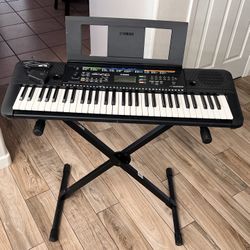 Yamaha Keyboard, Stand, And Chair 