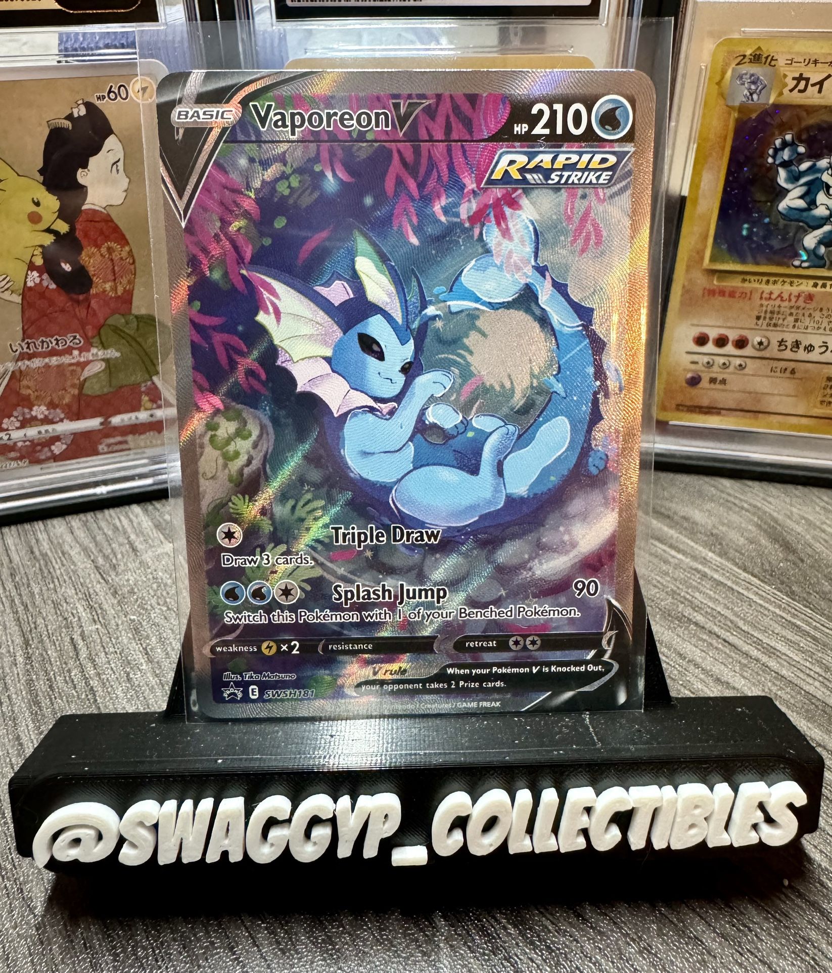 ◓Vaporeon V SWSH181 SWSH VMAX Collection 2021 - Pokémon TCG Promo Holo Rare*NM◓