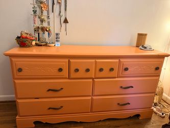 Vintage peach dresser