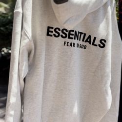 Essentials Hoodie – Light  Oat – Medium And Small  – Clean Look