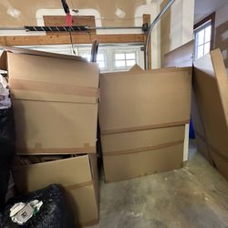 7 Art bin-boxes,dividers,1telescopic art/mirror sleeve-box bubblewrap packingpaper foamwrap heavy/paddedbrownpaper