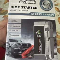 7000A Car Jump Starter with Air Compressor, 35000mAh Battery Jumper Starter Portable, Jump Starter Battery Pack (All Gas/12.0L Diesel),150PSI Tire Inf